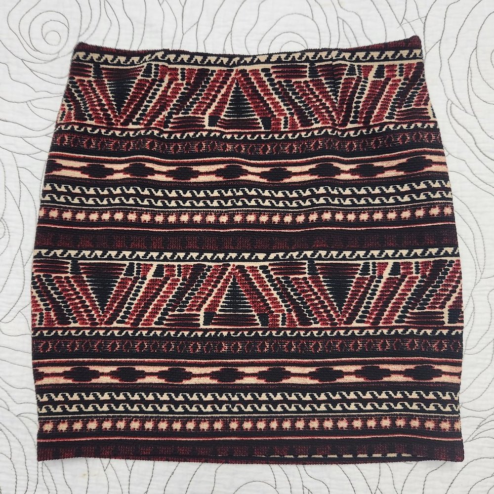 DYNAMITE [S] Bohemian/Tribal Patterned Dynamite Mini Skirt